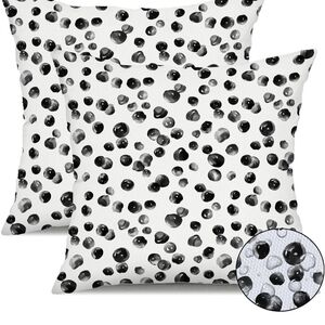 Black and White Polka Dot Throw Pillow Covers